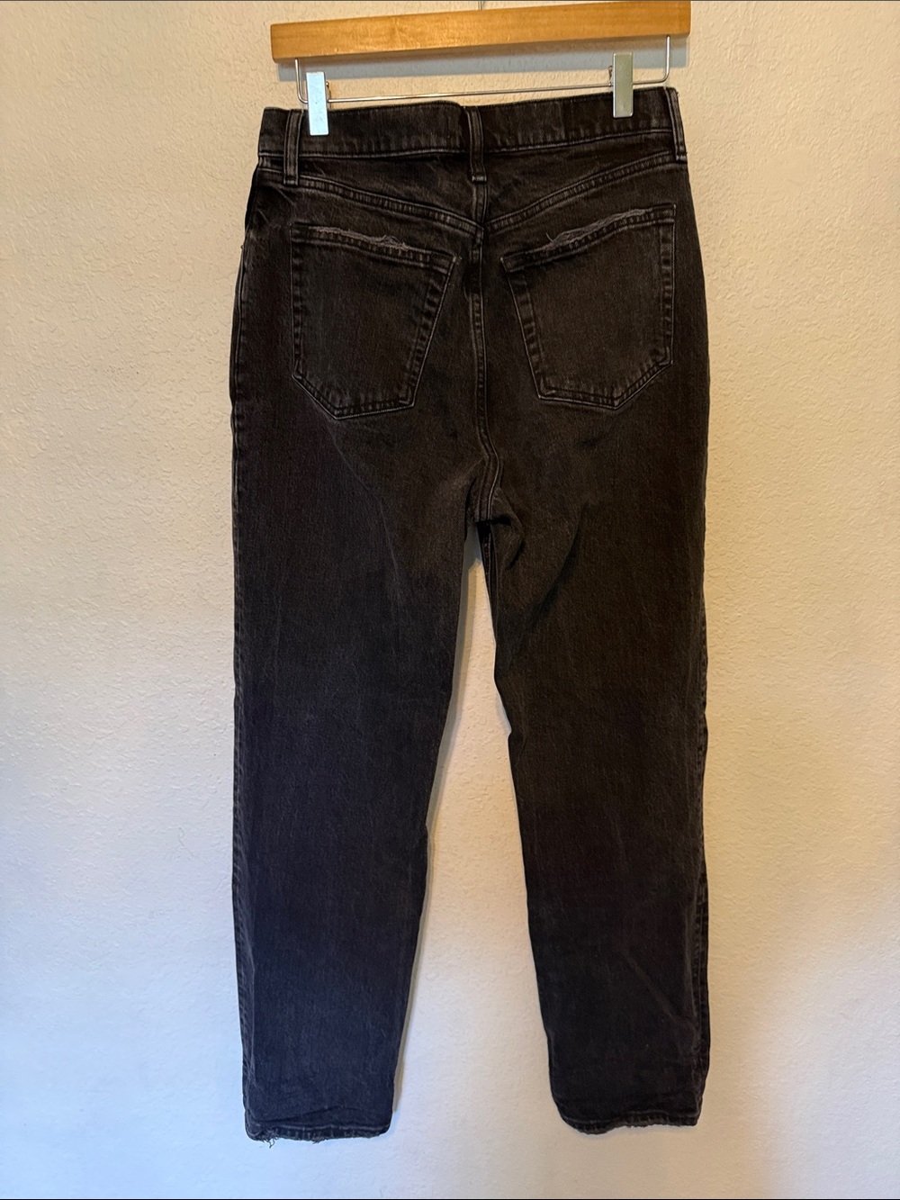 Abercrombie & Fitch The Dad High Rise Crossover Black Jeans Black Size 6 - Picture 7 of 8